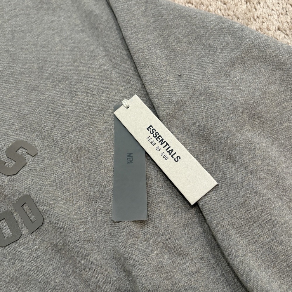 Fear Of God Essentials Nylon Fleece Hoodie Mens Small Brown Pullover NEW - Picture 3 of 9